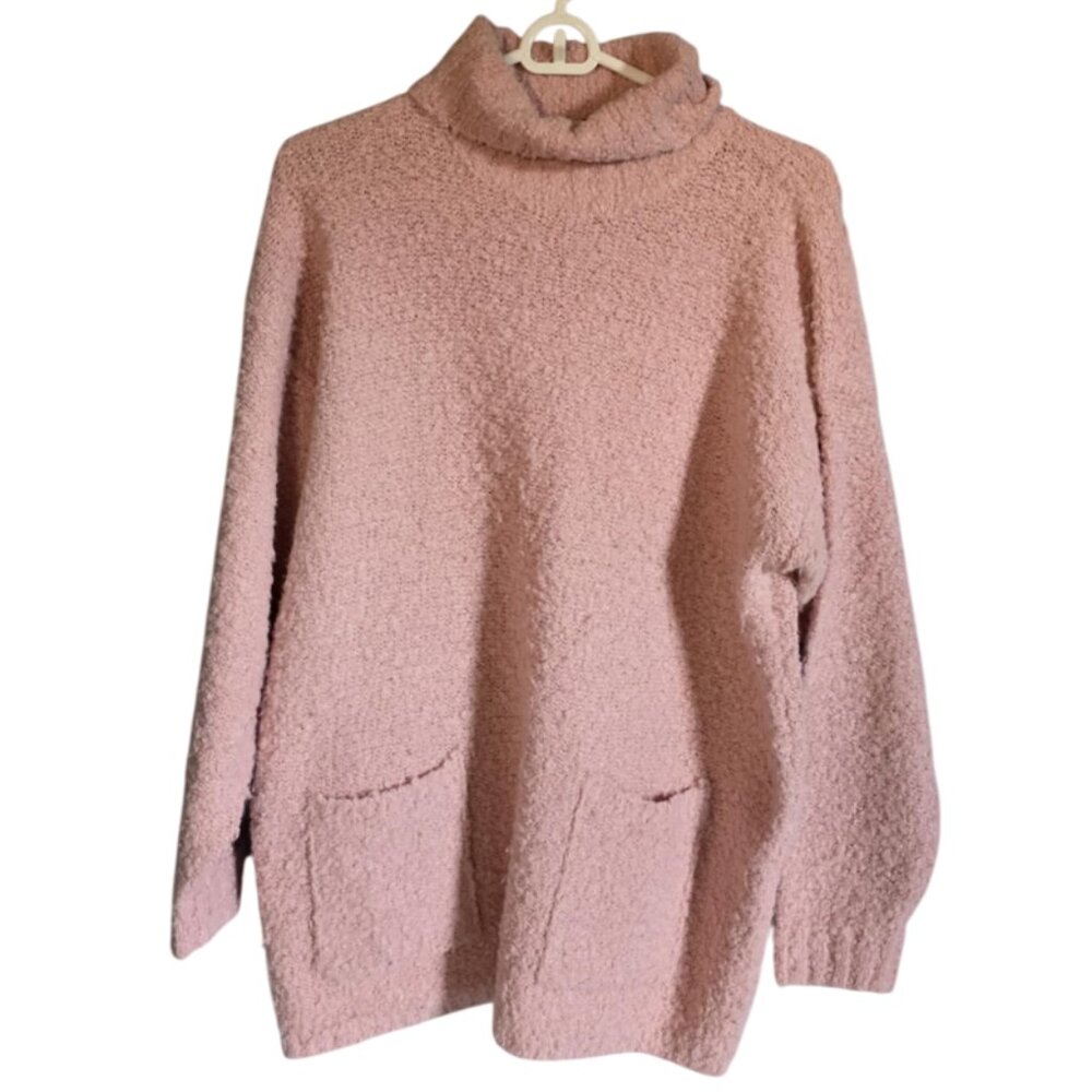 EUC Aim Sport Popcorn Oversized Turtleneck Sweater